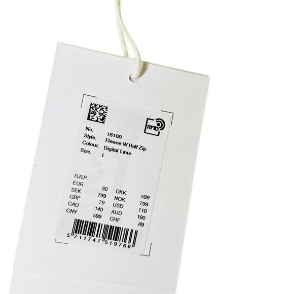 Rains Lime Half Zip Fleece Top WOmen's Large - Picture 9 of 10